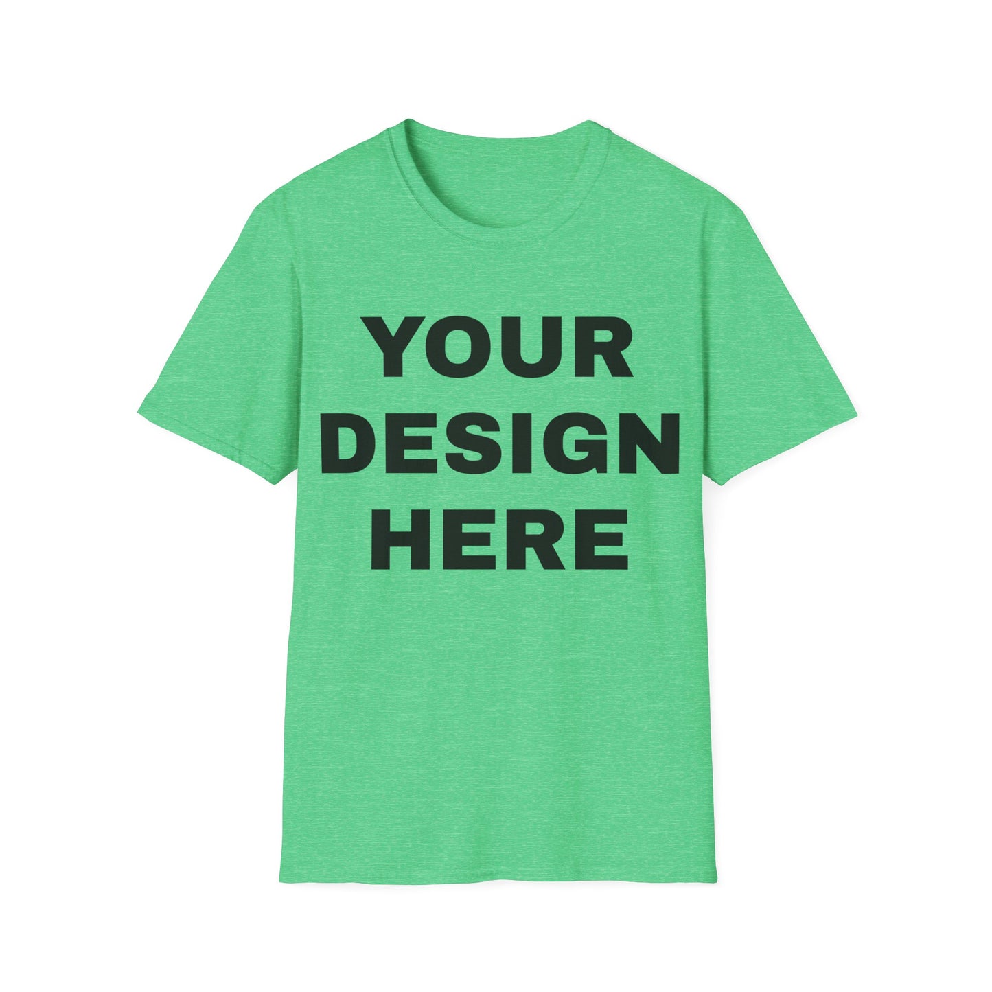 Custom Text Personalized Your Design on Unisex Softstyle T-Shirt