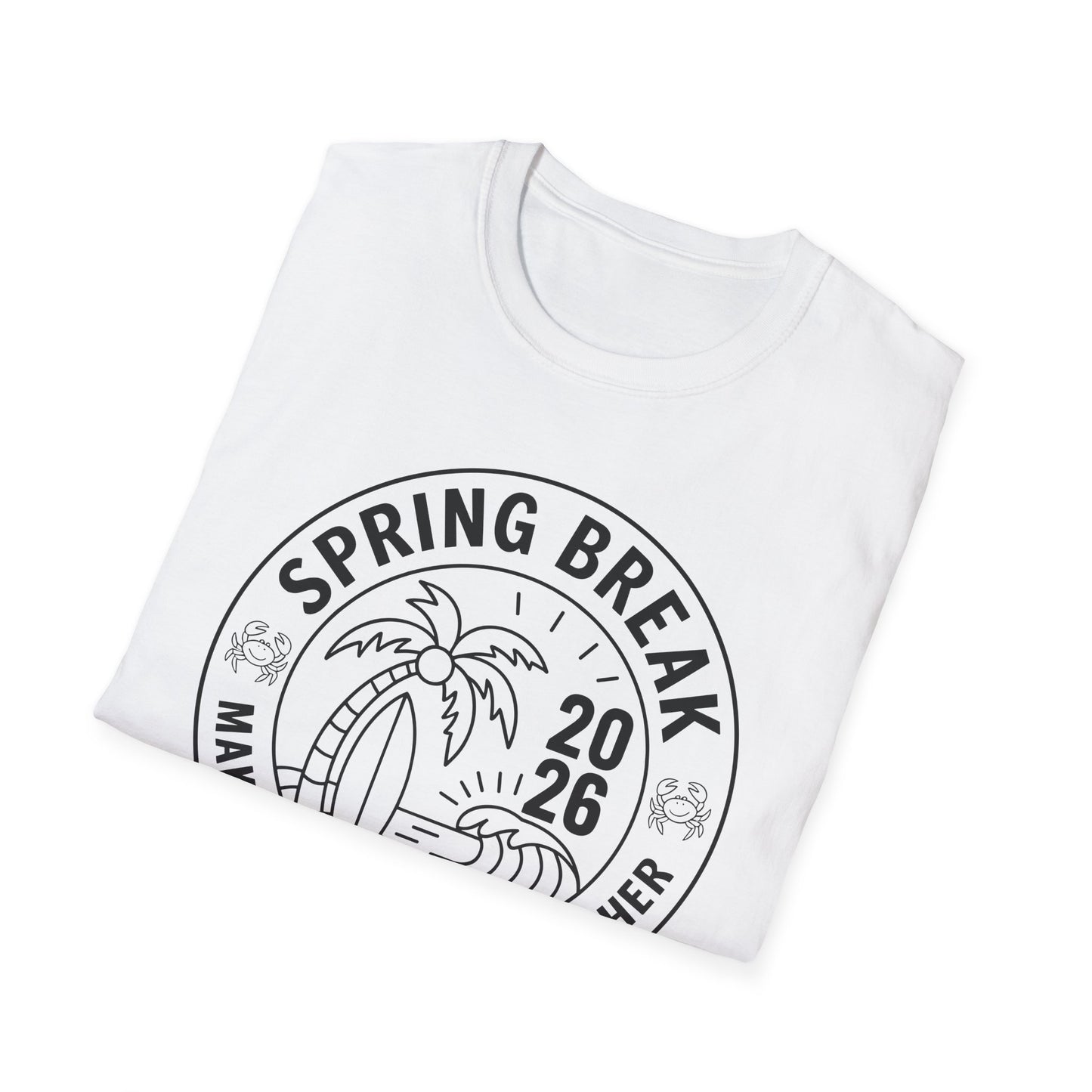 Funny Spring Break Squad Crew Vintage 2026 Beach Palm Family Trip T-Shirt