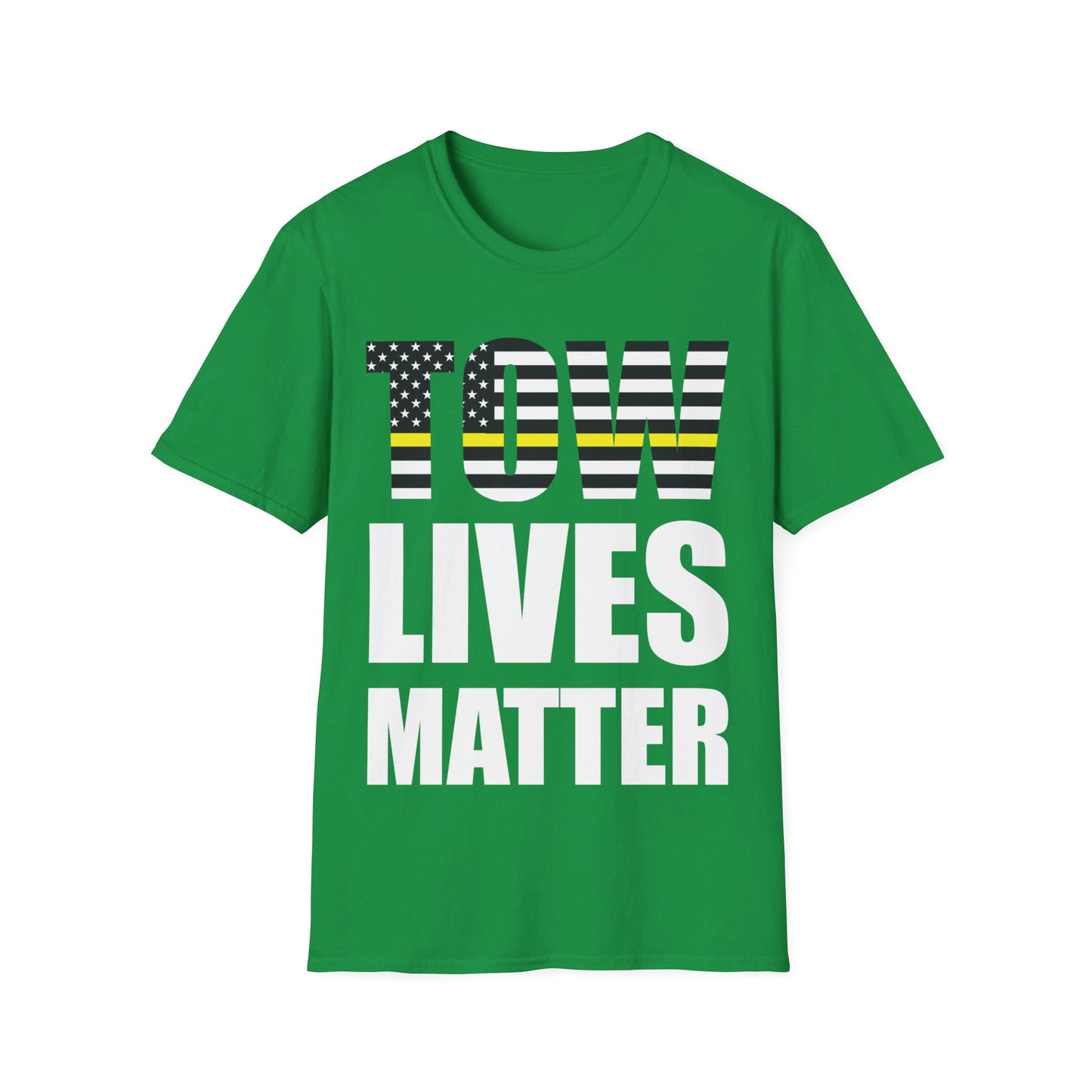 Tow Lives Matter Thin Yellow Line Tow Truck Driver Birthday Gift T-shirt Men