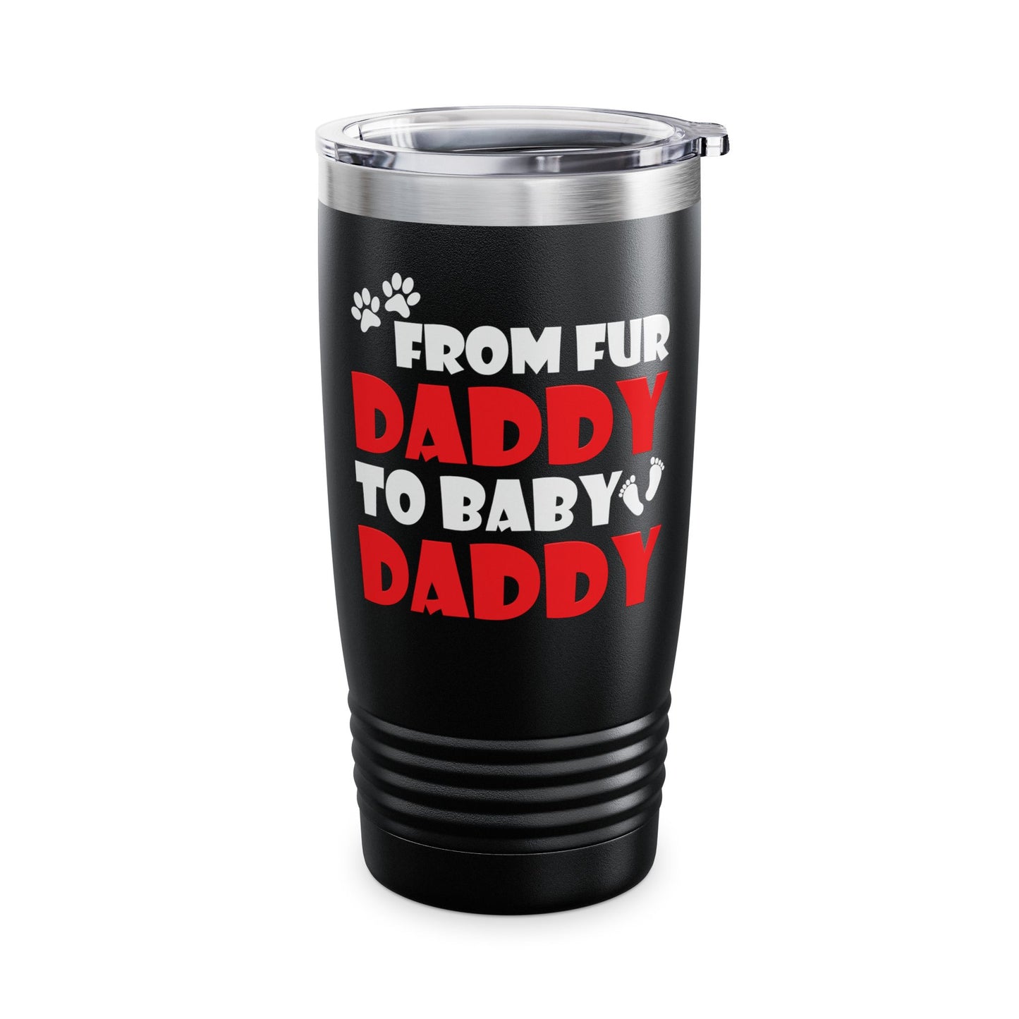 From Fur Daddy To Baby Daddy - Dog Dad Fathers Pregnancy Tumbler