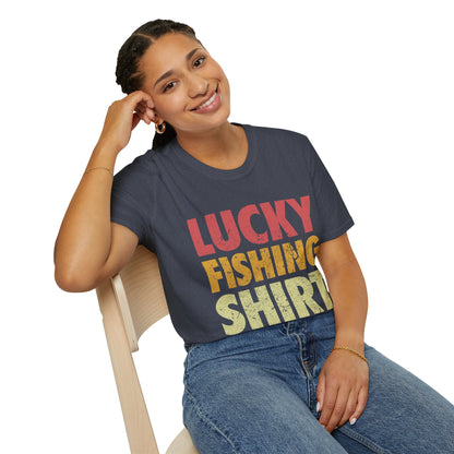 Funny Lucky Fishing Shirt Do Not Wash Vintage Fishing Lover fisherman T-Shirt Men Women