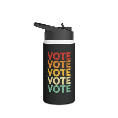 Vote Bottle Women Men Retro Vintage Election 2024 Voter Water Bottle