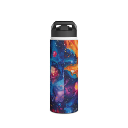 Galaxy Print Pattern Stainless Steel Water Bottle with Twist-on Lid and Double-Wall Vacuum Insulation