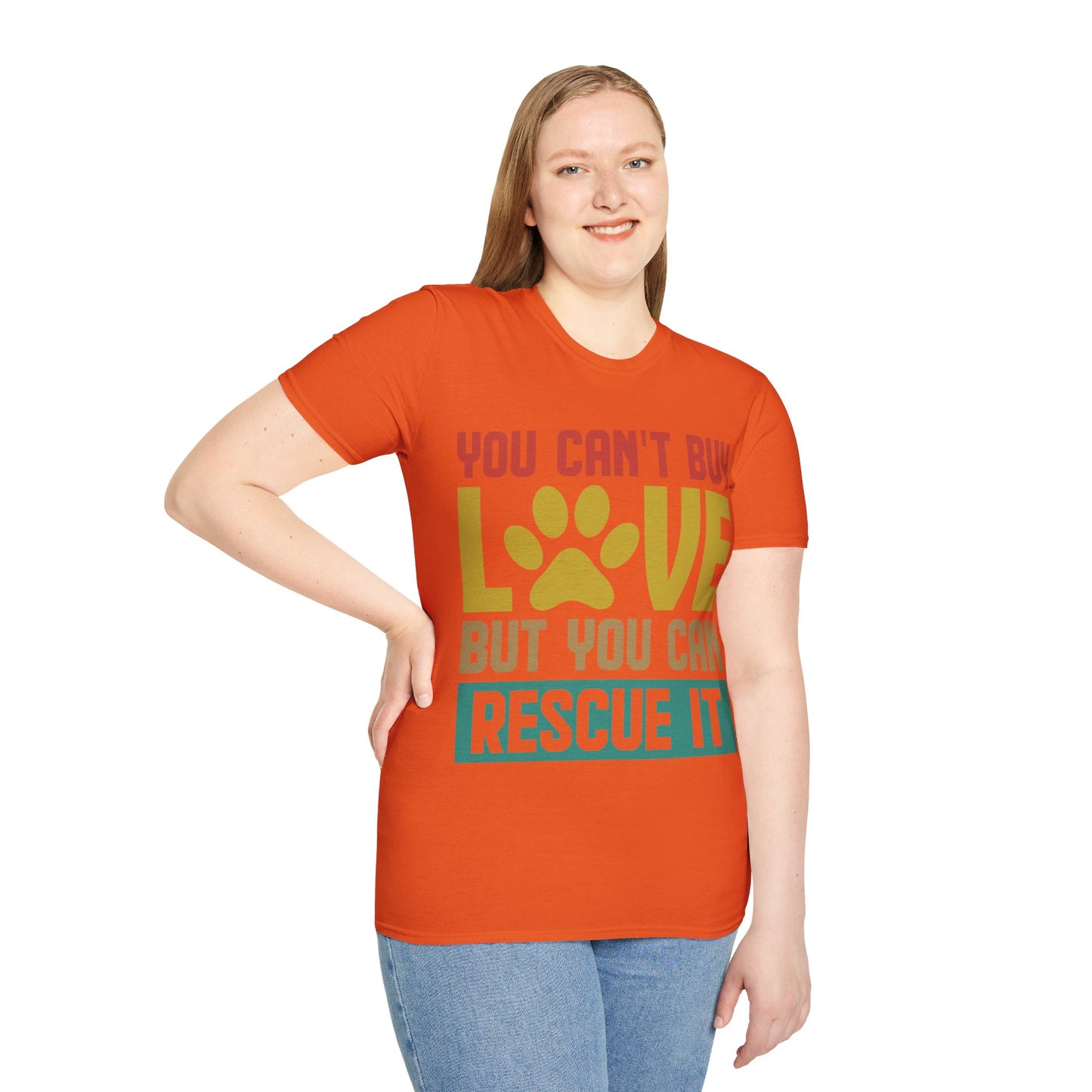 Animal Lover Gift You Cant Buy Love But You Can Rescue It Pet Adoption T. shirt