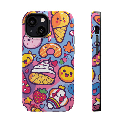 Kawaii Candyland Pattern iPhone 13 14 15 Pro Max Plus Case Compatible with MagSafe Tough Cases Protection, Magnetic Phone Case for iPhone  Classic Series