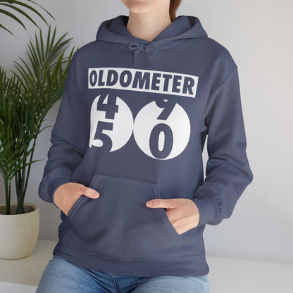 Funny Oldometer Odometer 50th Birthday Gift 50 yrs Old Joke Hoodie For Men Women Hoodie