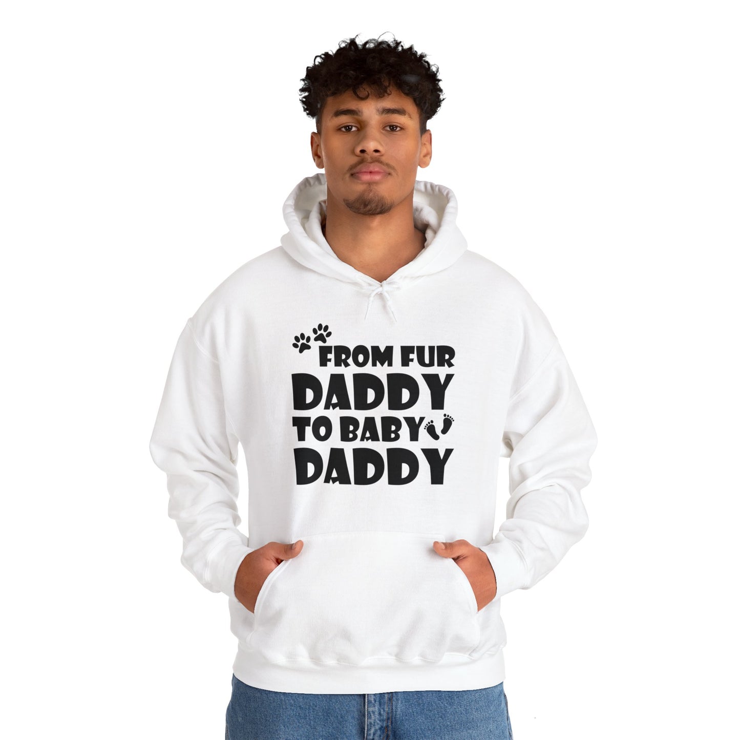 From Fur Daddy To Baby Daddy - Dog Dad Fathers Pregnancy Hoodie