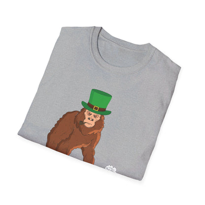 Funny Leprechaun Bigfoot St Patricks Day Sasquatch Irish Flag T-Shirt For Men Women T-Shirt