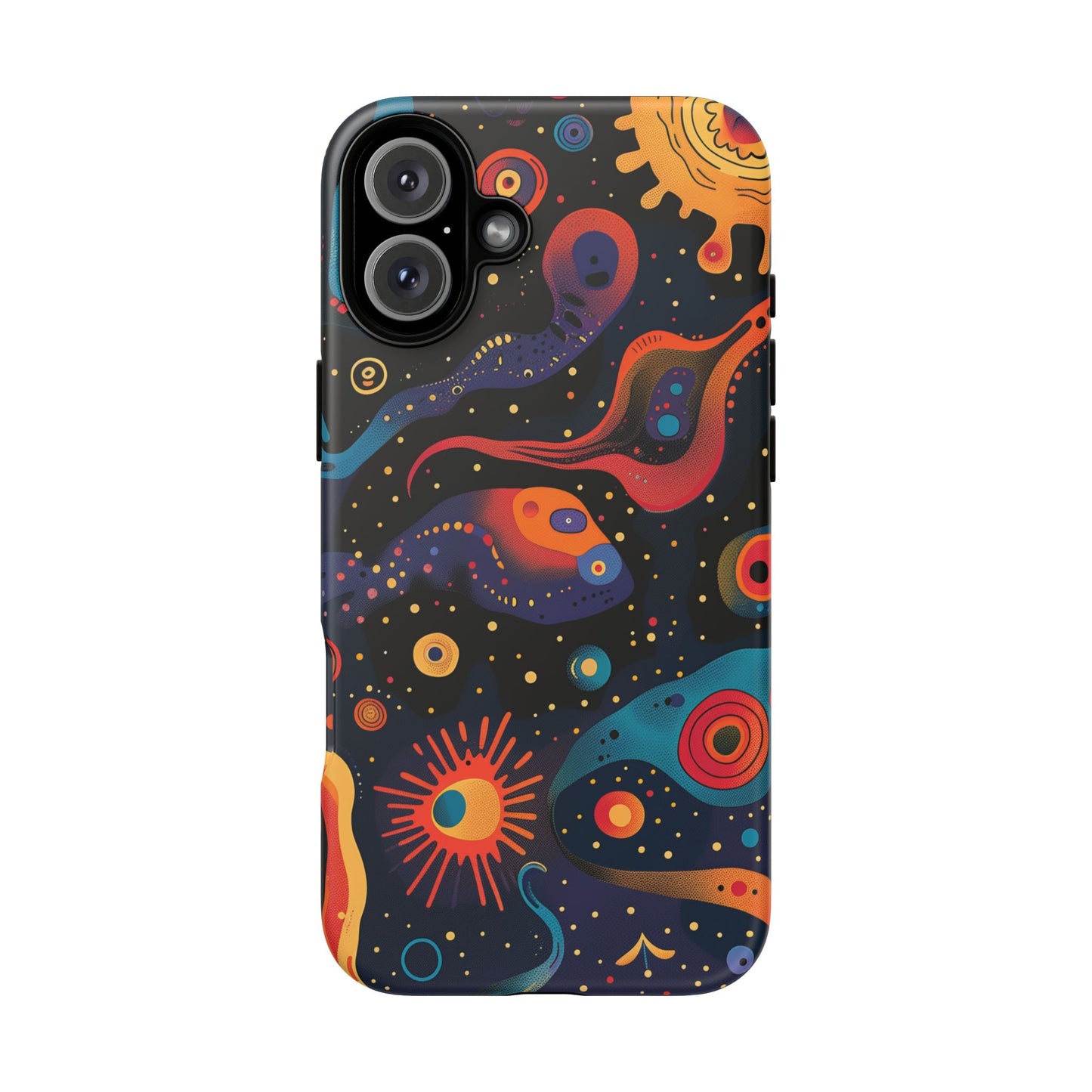 Space Oddity Pattern iPhone 13 14 15  16 Pro Max Plus Case Wireless Charging Compatible Tough Cases Protection, Magnetic Phone Case for iPhone Classic Series