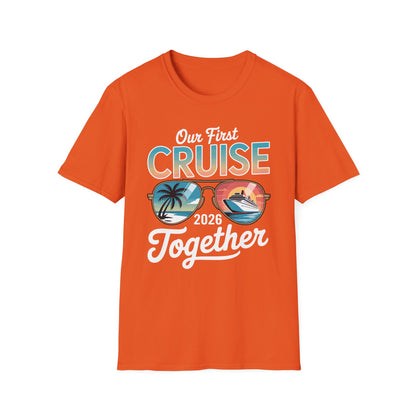 Our First Cruise 2026 Together Cute Matching Couples Cruise T-Shirt For Men Women