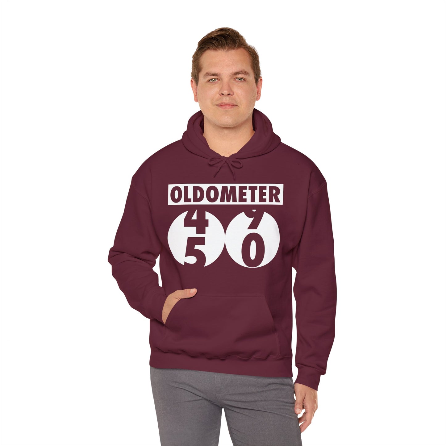 Funny Oldometer Odometer 50th Birthday Gift 50 yrs Old Joke Hoodie For Men Women Hoodie