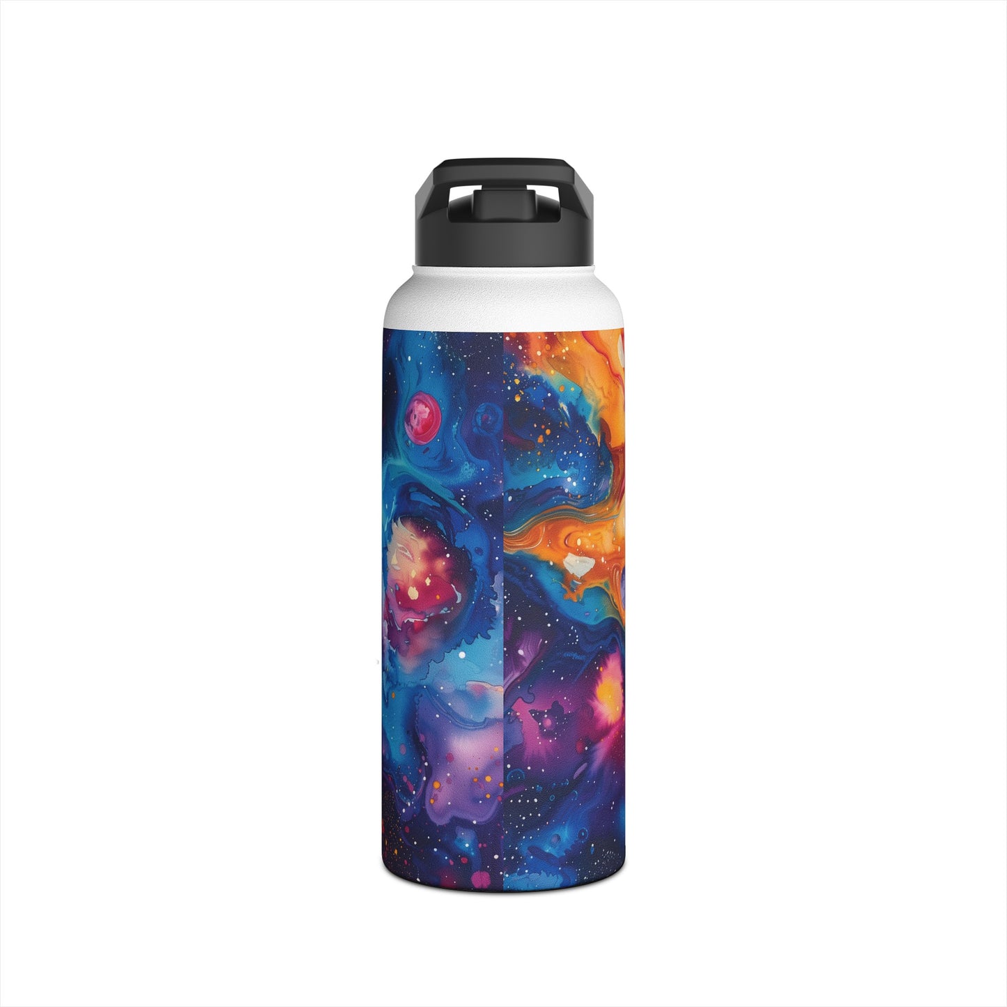 Galaxy Print Pattern Stainless Steel Water Bottle with Twist-on Lid and Double-Wall Vacuum Insulation