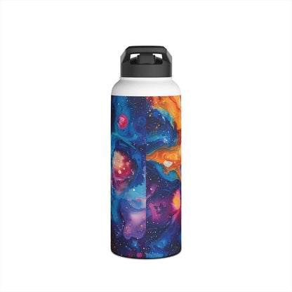 Galaxy Print Pattern Stainless Steel Water Bottle with Twist-on Lid and Double-Wall Vacuum Insulation