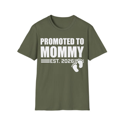 Promoted To Mommy 2026 Pregnancy Announcement Mothers Day Mom To Be T-shirt