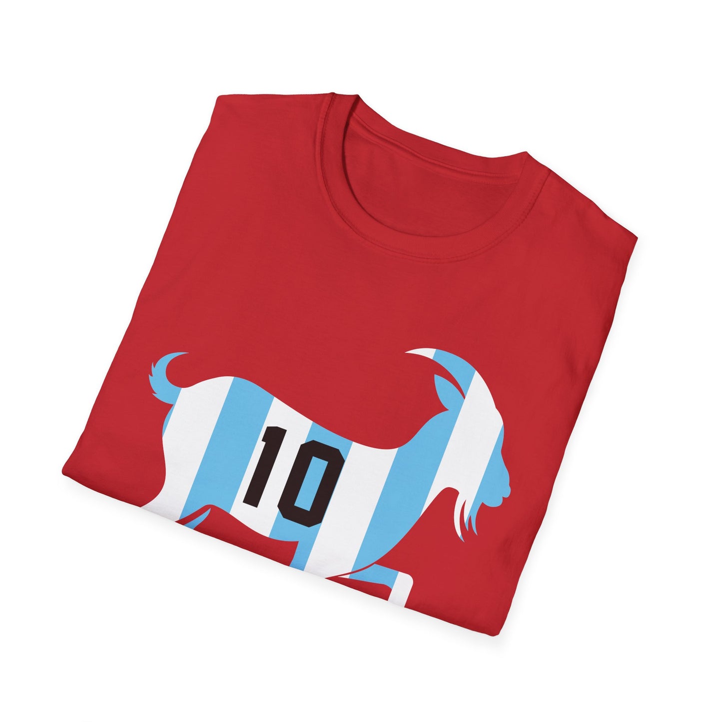 GOAT 10 Shirt for Men Women Kids  Goat Playing Football Funny Soccer T-Shirt