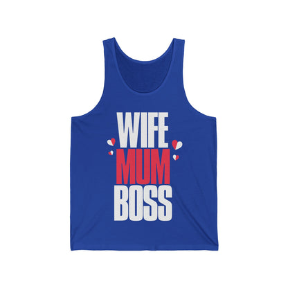 Womens Wife Mum Boss Mothers Day Mom Tank Tops