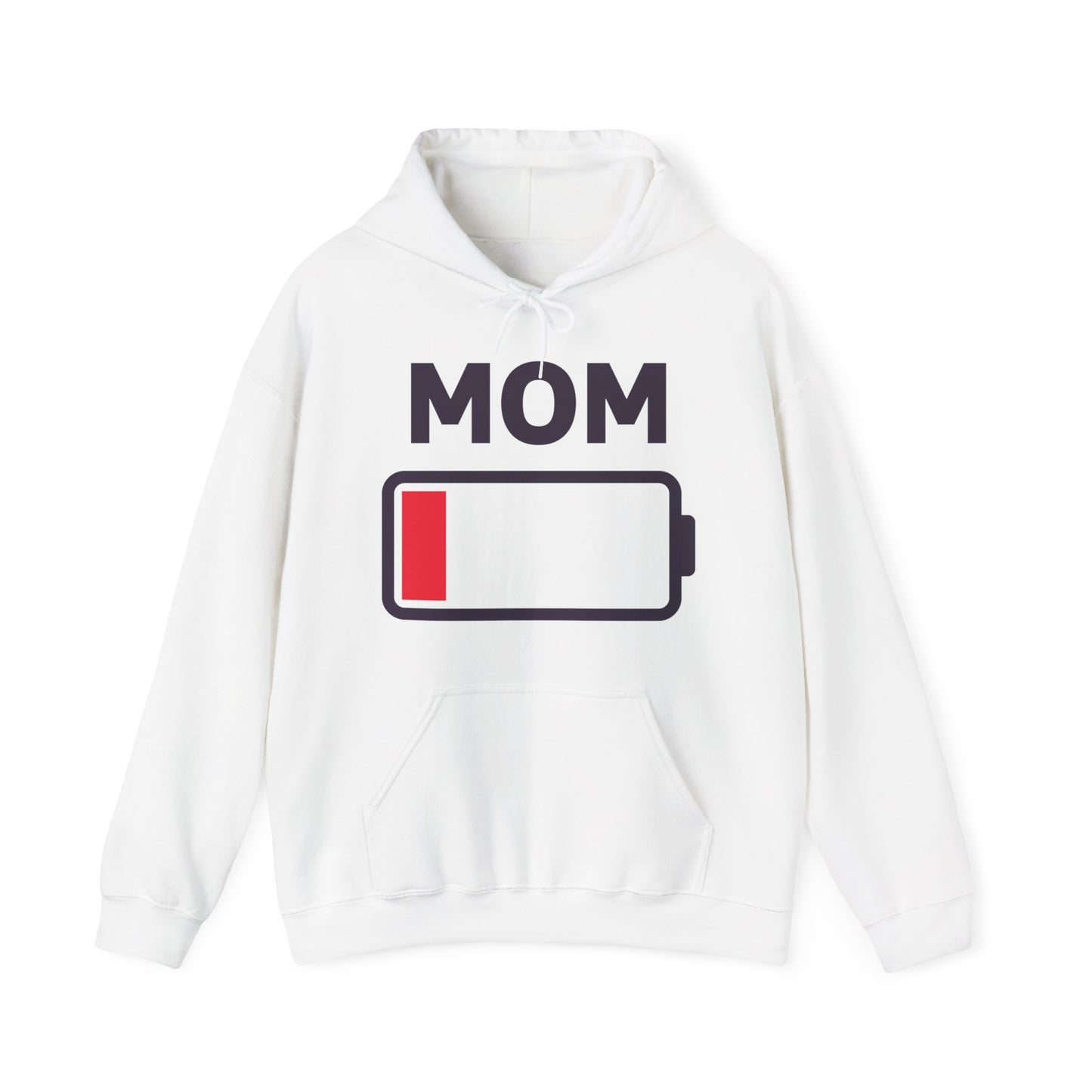 Funny Mom Tired Low Battery Mothers Day Hoodie