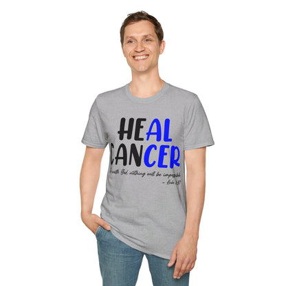 Colon Cancer Faith Bible Verse CRC Awareness Support Heal Family T-Shirt For Men Women