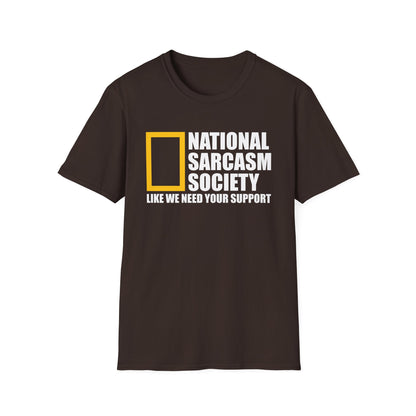 Funny National Sarcasm Society Sarcastic Shirt Tshirt Men Women