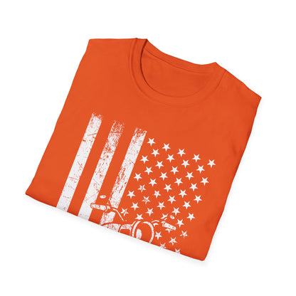 Motorcycle USA Flag Retro Viintage Biker Motercross T-Shirt For Bikers T-Shirt