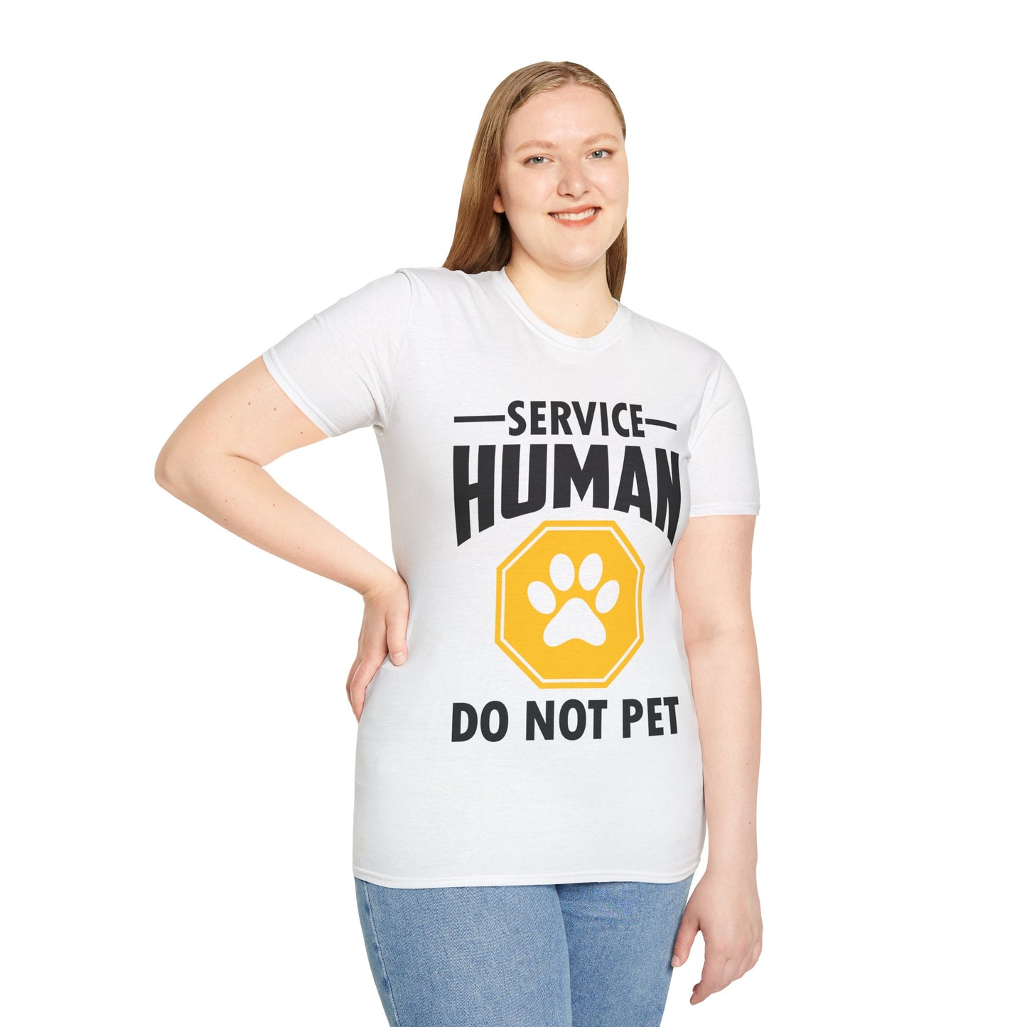 Funny Service Human Do Not Pet Dog Lover T-Shirt Men Women