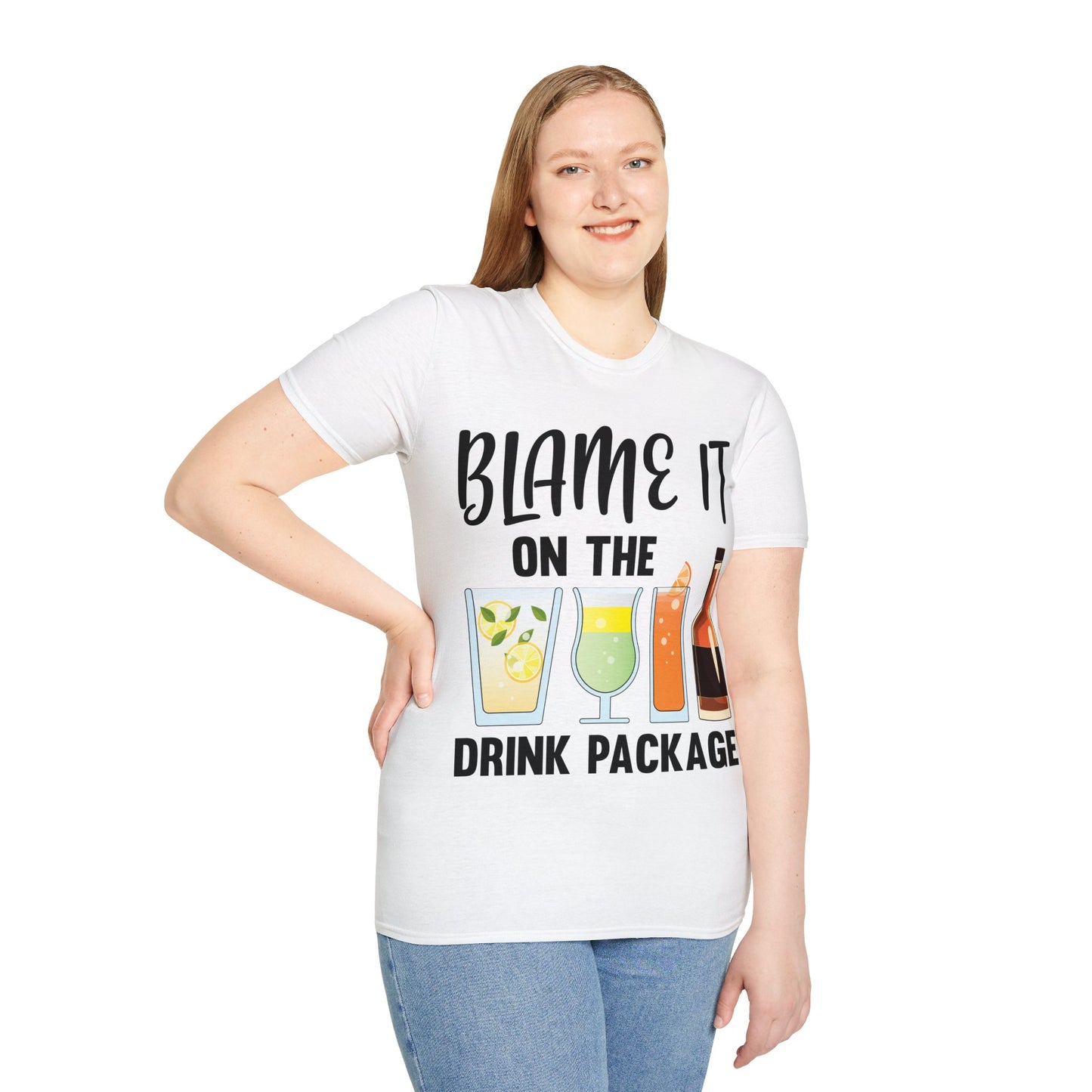 Blame It On The Drink Package Funny Cruise T-Shirt For Men Women T-Shirt