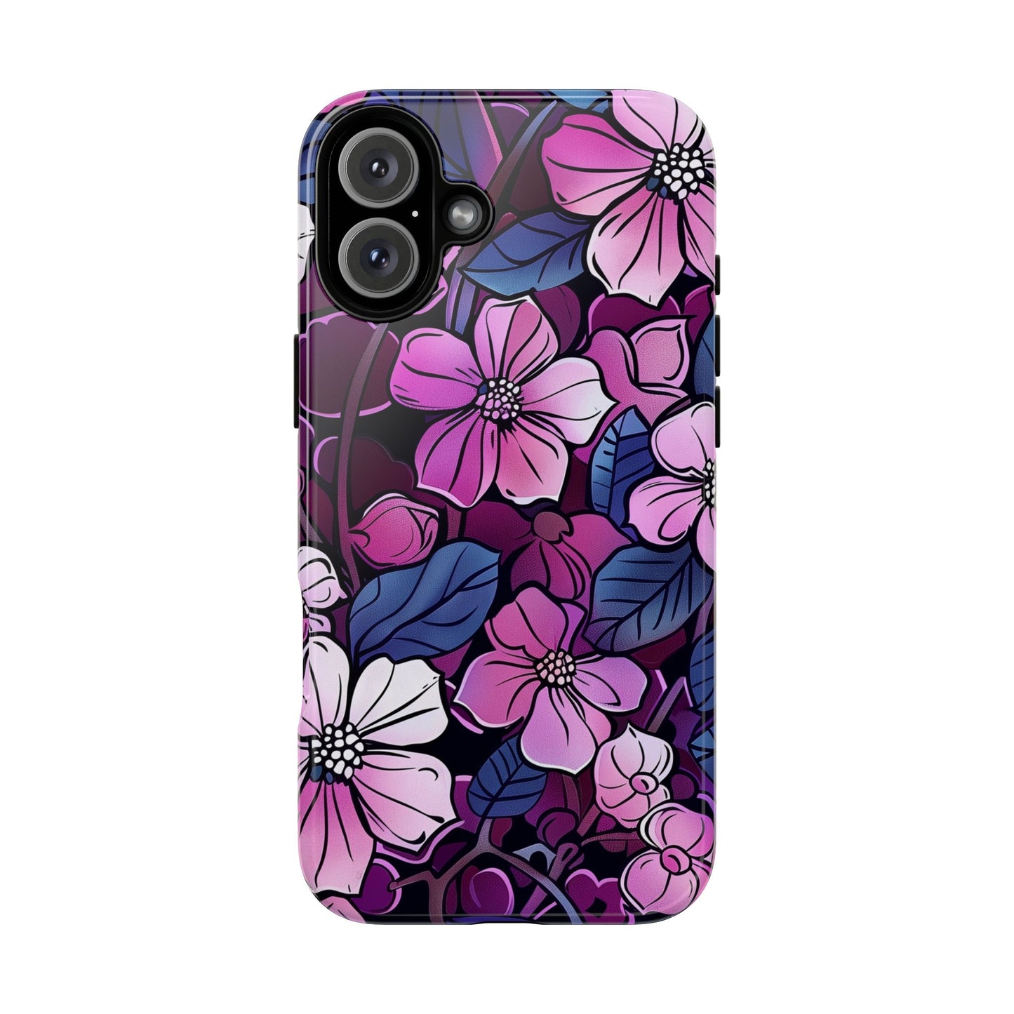 Sakura Blossoms Colored iPhone 16 Pro Max Plus Case Wireless Charging Compatible Tough Cases Protection, Magnetic Phone Case for iPhone Classic Series