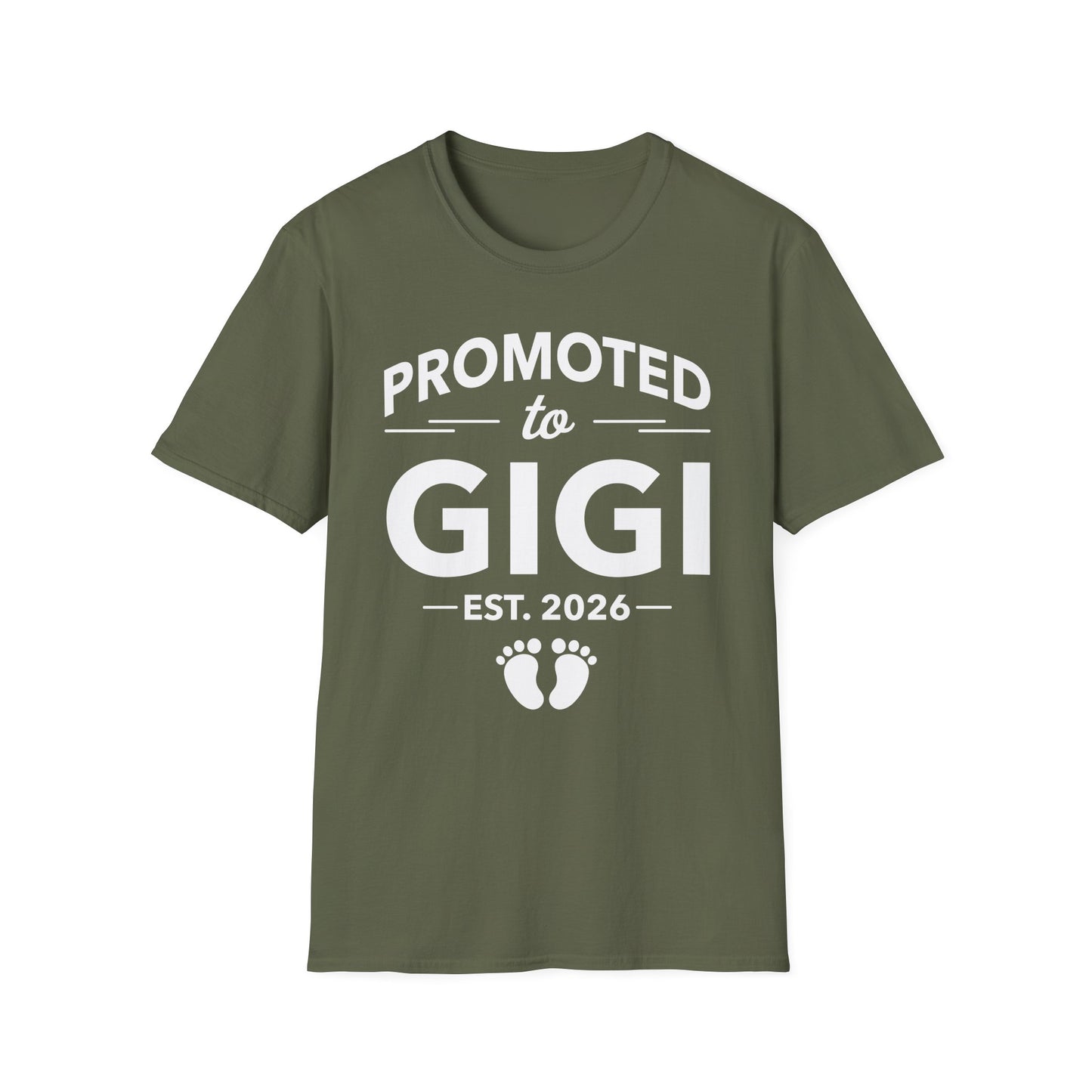 Funny Promoted To Gigi Est 2026 First Time Mothers Day T-Shirt For Women
