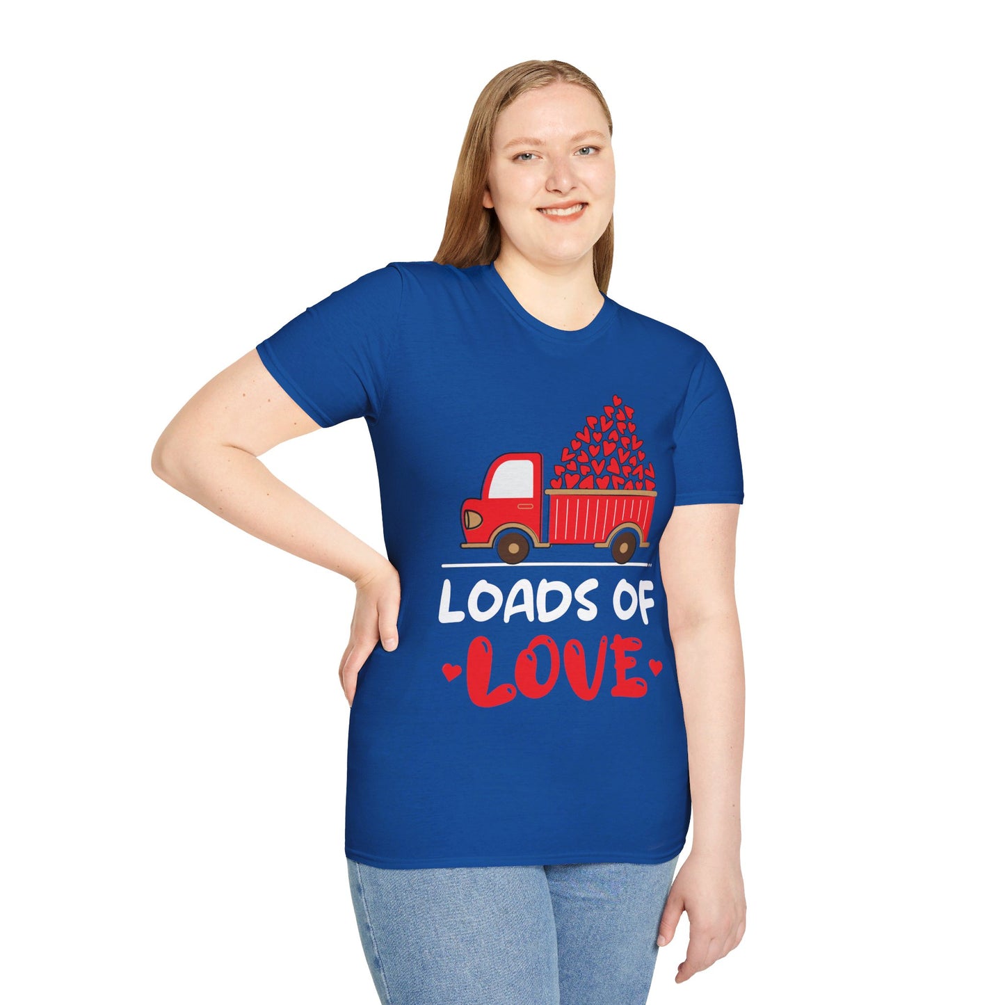 Funny Loads of Love Tractor Cute Valentines Day Truck T-Shirt