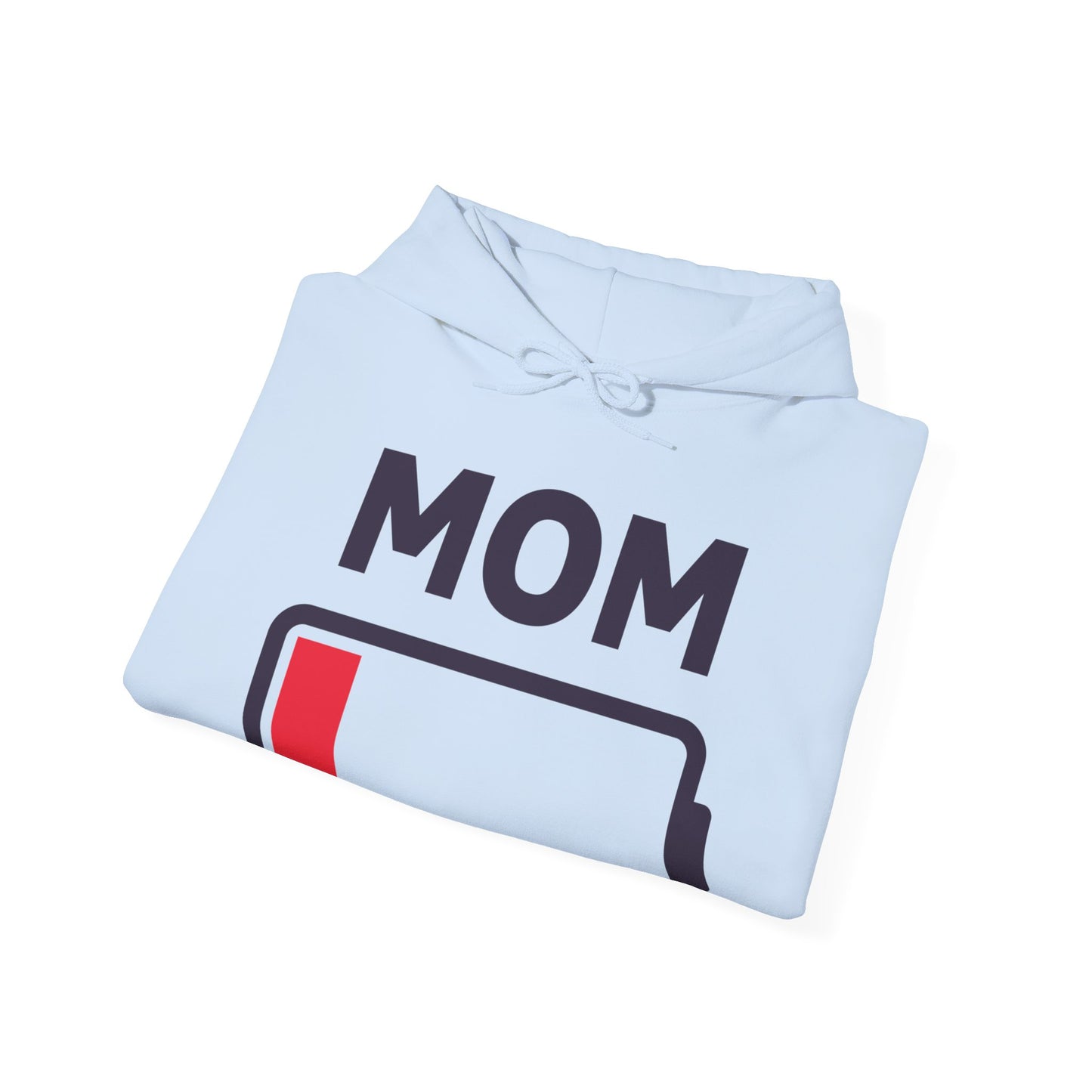 Funny Mom Tired Low Battery Mothers Day Hoodie