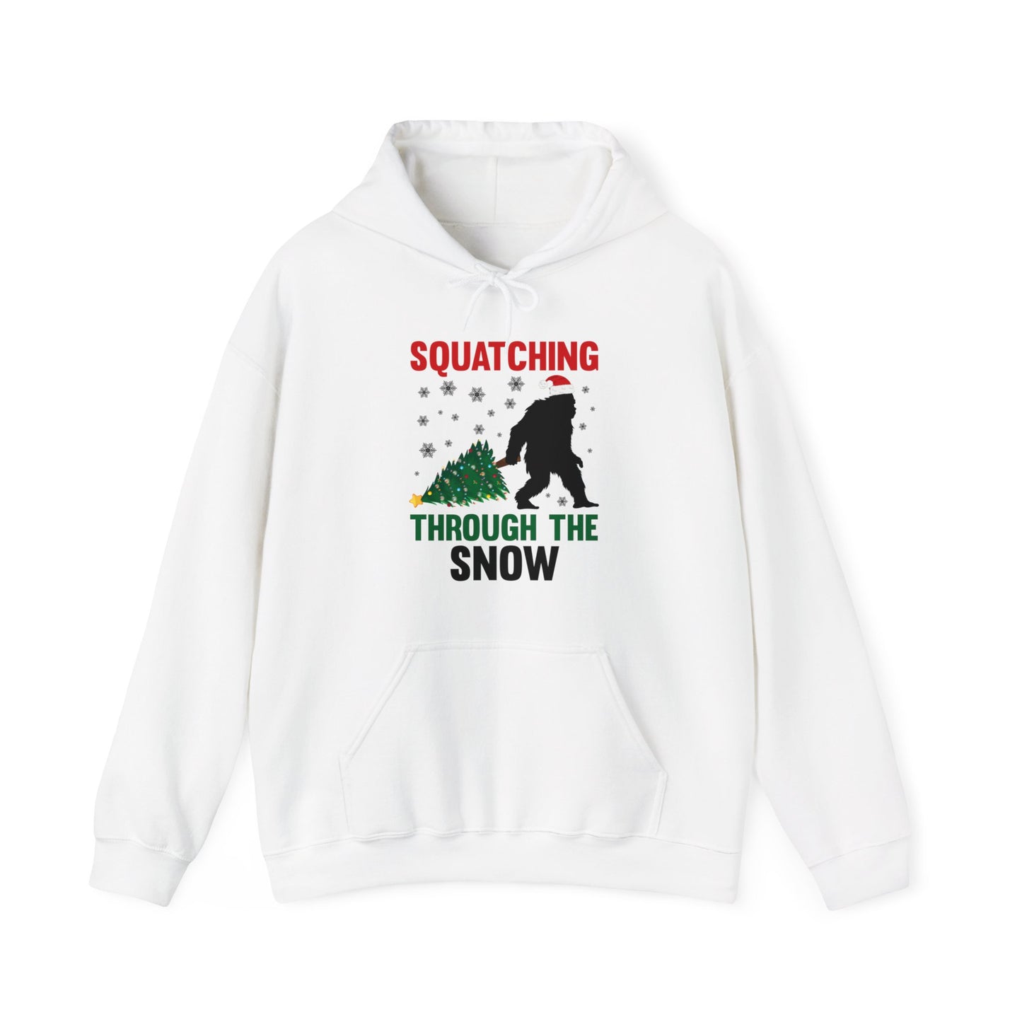 Squatching Through The Snow Funny Bigfoot Christmas Sasquatch Hoodie