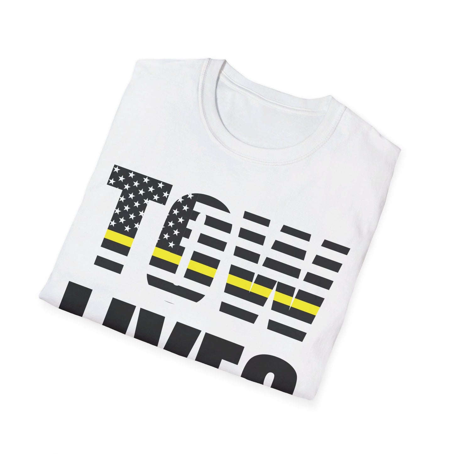 Tow Lives Matter Thin Yellow Line Tow Truck Driver Birthday Gift T-shirt Men