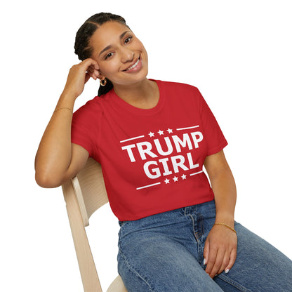 Cute Trump Girl Republican US Flag 2024 Vintage Vote T-Shirt