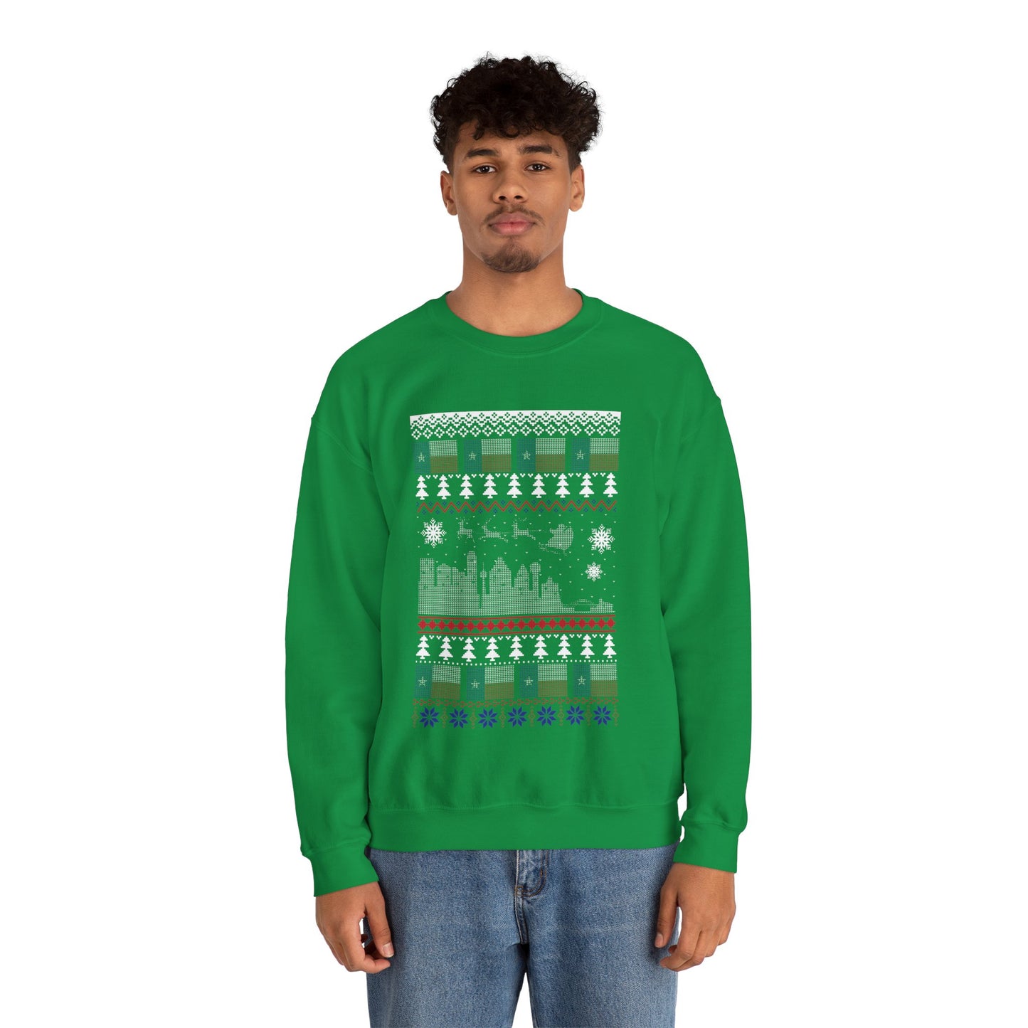 I Love Texas Christmas Santa, Reindeer Funny Ugly Christmas Jumper Sweatshirt