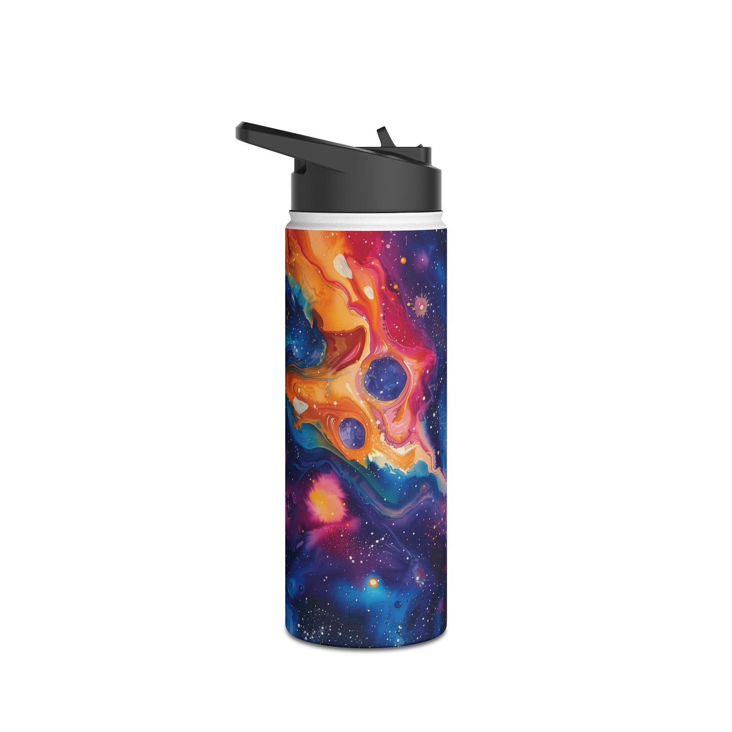 Galaxy Print Pattern Stainless Steel Water Bottle with Twist-on Lid and Double-Wall Vacuum Insulation