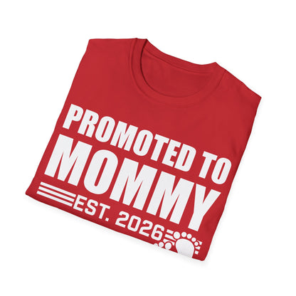 Promoted To Mommy 2026 Pregnancy Announcement Mothers Day Mom To Be T-shirt