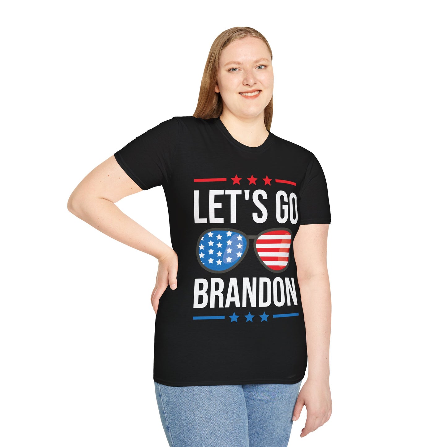 Vintage Old American  Lets Go Brandon Sunglasses T-Shirt Men Women