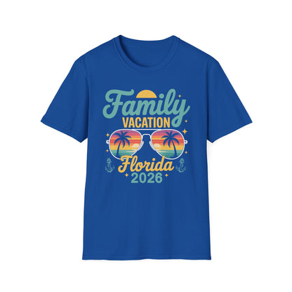 Funny Family Vacation Florida 2026 Florida Group Summer Trip T-Shirt For Men Women