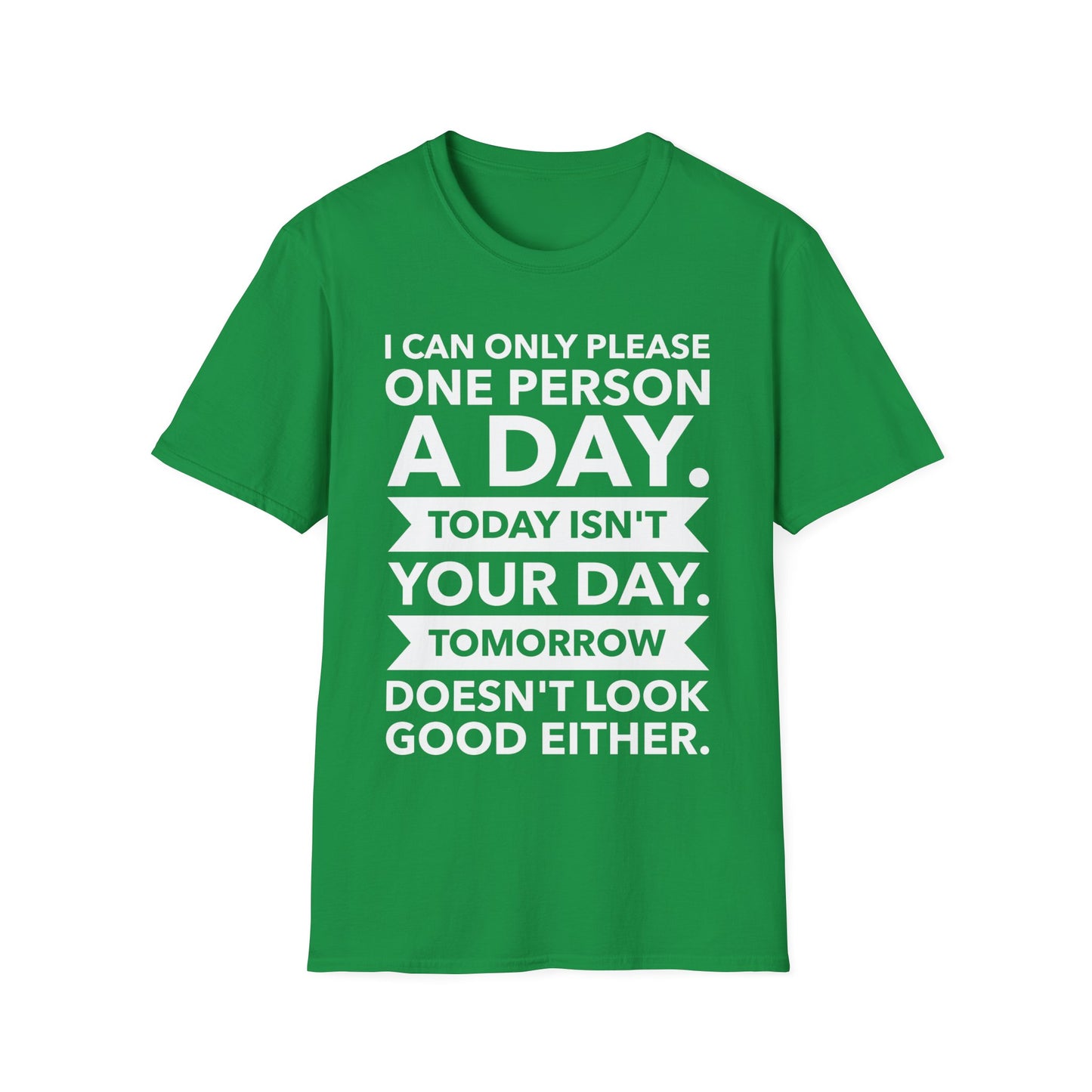 Funny I Can Only Please One Person A Day Sarcastic Humor Sarcasm Tshirt