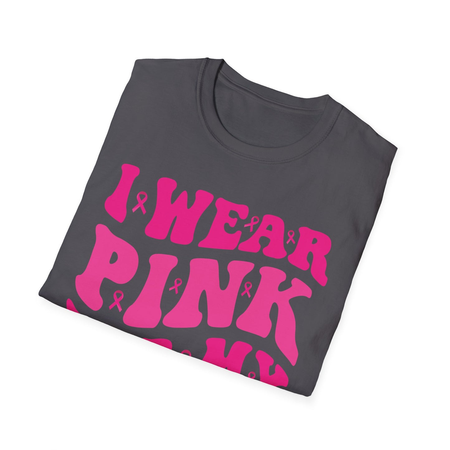 I Wear Pink For My Mama Ribbon Breast Cancer Support Squads T-Shirt For Men Women
