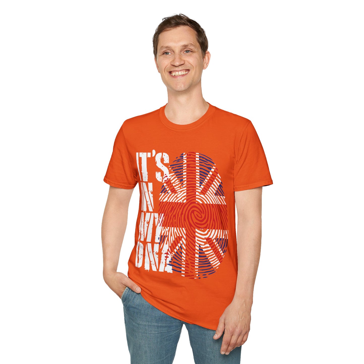 Funny Its In My DNA British Flag England UK Britain Union Jack T-Shirt For Men Women T-Shirt