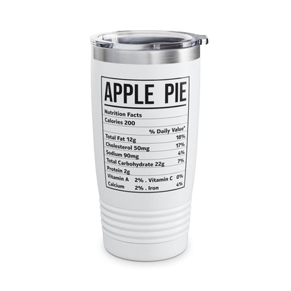 Funny Thanksgiving Christmas Apple Pie Nutrition Facts Tumbler For Men Women