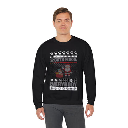 Cats For Everybody Christmas Cute Cat Lover Ugly Sweater Sweatshirt