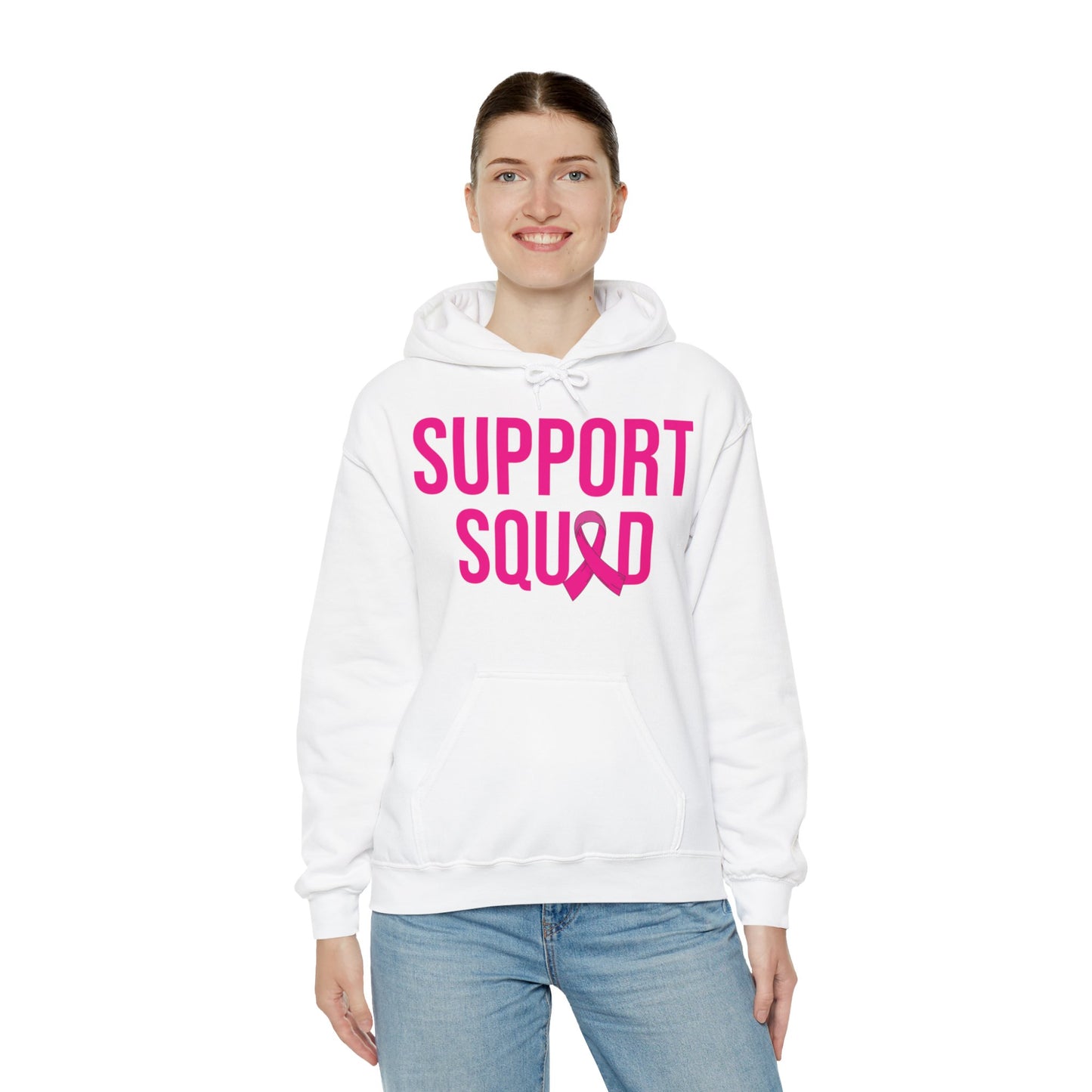 Support Squad Breast Cancer Warrior Awareness October Pink Hoodie
