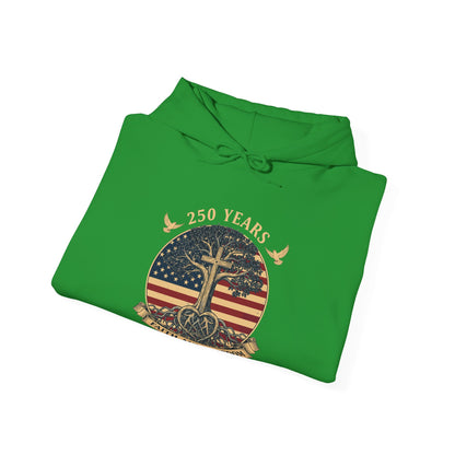 250 Years Faith and Freedom Christian USA 250th Anniversary Hoodie