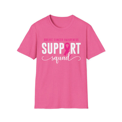 Breast Cancer Shirts Support Squad Tee Breast Cancer Awareness T-Shirt For Men Women