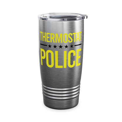 Men's Thermostat Police For A Police Fathers Day Dad Papa Tumbler