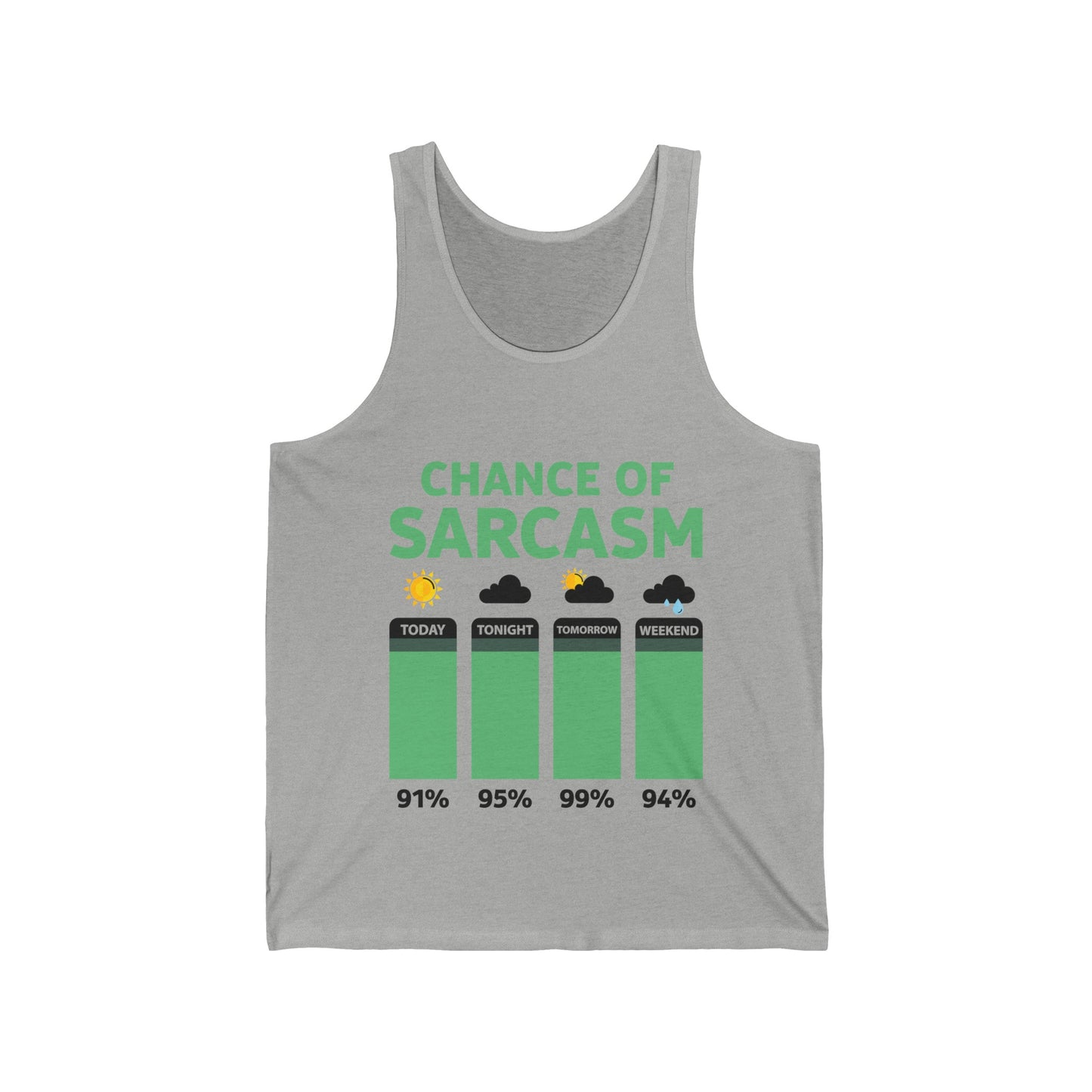 Chance Of Sarcasm Weather Funny Sarcastic Tank Top