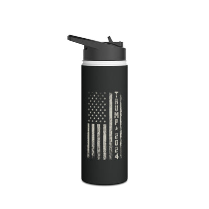 Pro-Trump American Flag Trump 2024 President 45 Water Bottle Men Women