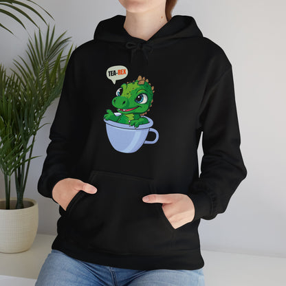 Tea-Rex In A Cup Cute T-Rex Dinosaur Kawaii Coffee Tea Funny Dino Pun Hoodie For Men Women Hoodie